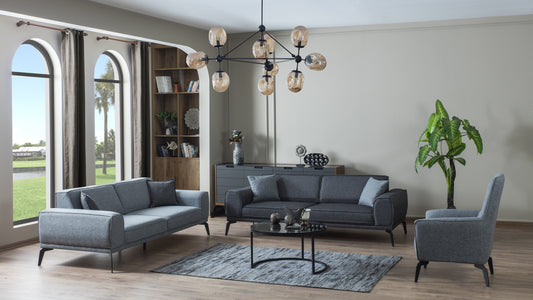 Hochwertig & modern- Sofa Set 3+3+1 ZETT